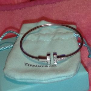 New .925 Silver Double T Bracelet